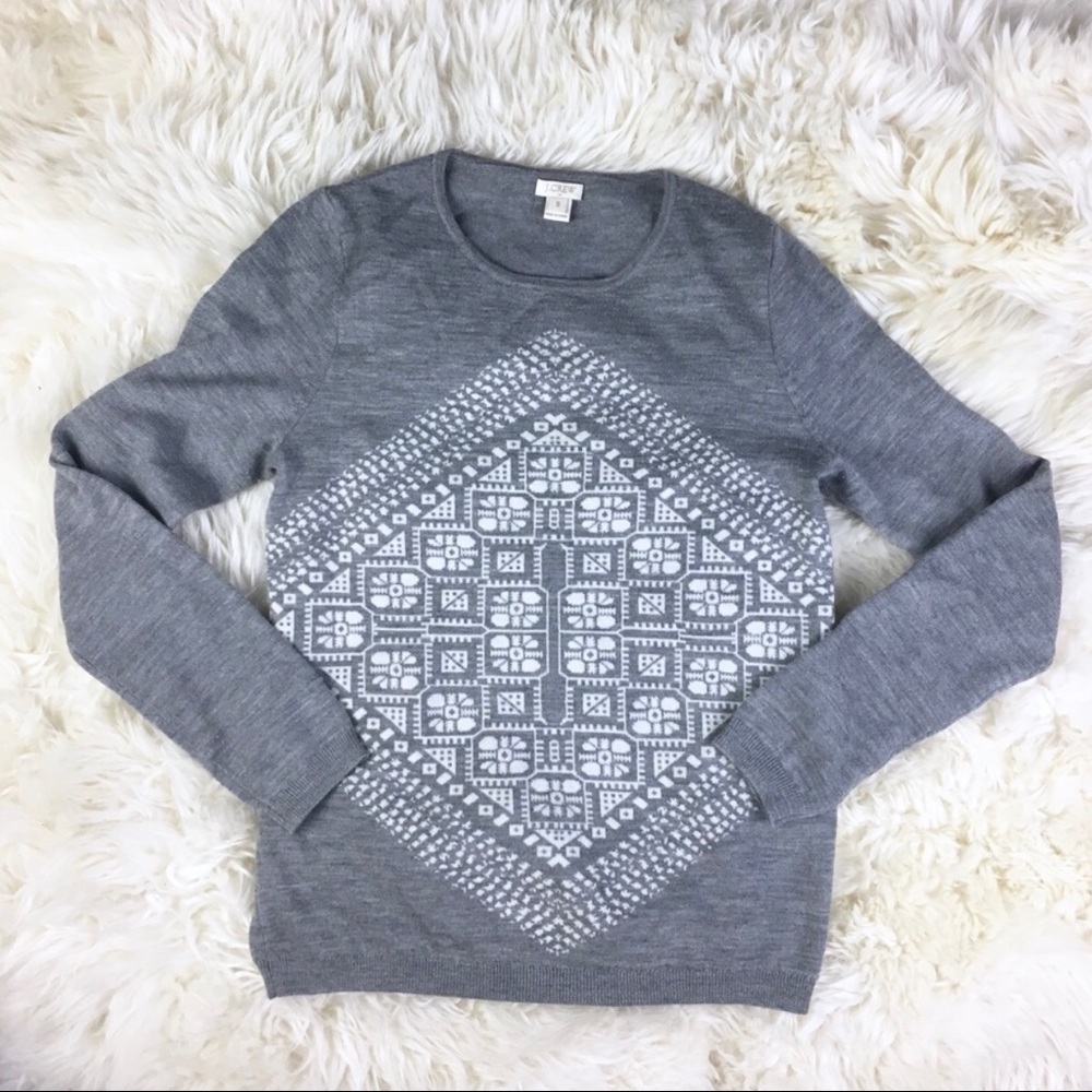 J.Crew Geometric Wool Sweater